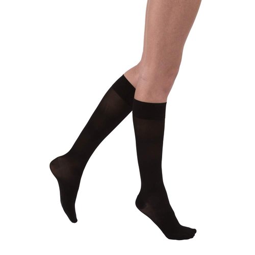 JOBST UltraSheer Knee High 30-40 mmHg Compression Stockings, Closed Toe, Small, Classic Black