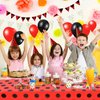 2 Pcs Ladybug Tablecloth Red Black Polka Dots Plastic Table Covers 87 x 51 Inches Ladybug Themed Party Decorations for Ladybug Theme Party Supplies
