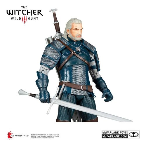 McFarlane Toys The Witcher Geralt of Rivia (Viper Armor: Teal) 7" Action Figure with Accessories