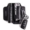 Gentlestache Leather Sheath for Leatherman Multitool Sheath EDC Pocket Organizer with Key Holder for Belt and Flashlight Sheath Multitool Pouch Black Color