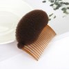 Juroicessry 2 Pcs Brown Hair Volumizer Clip Bump It Up Volume Hair Base Styling Clip Braid Insert Tool for Women's Beehive Hairstyle and Crown Shapers