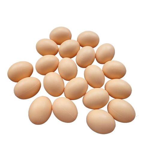 Brown Plastic Fake Eggs, Simulated Realistic Fake Nest Eggs, Imitative Simulation Eggs for Painting Drawing, DIY Crafting, Fake Chicken Eggs for Easter Party Favors(20 Pack)