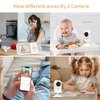 ebemate Video Baby Monitor Camera with 2 Camera,2.8" LCD Screen Video & Audio No Glow Night Vision,2-Way Talk Audio Cam Baby Monitoring 1200FT Range EBE28-2