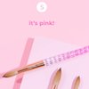 Kiara Sky Pink Crystal Acrylic Nail Brush - Professional Nail Cleaner Tool - Nail Kolinsky Brush for Women - 100% Kolinksy Hand Crafted Nail Tools - Long Lasting Nail Cleaning Brush, (10)