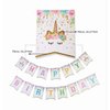 Party Decoration, Happy Birthday Banner with Honeycomb Balls for Girls Birthday Party Supplies -Golden Glitter Design