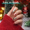 Beetles Gel Nail Polish Set, Sparkle Green Glitter Gold Silver Gel Polish Dark Green Dark Red Gel Polish Kits Soak Off Nail Lamp Uv LED Cured for Nail Art Design for Women