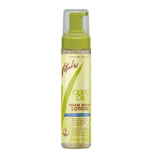 VITALE Olive Oil Foam Wrap Hair Lotion, 8 fl oz - Flake-Free Anti-Breakage Styling - for Men &amp; Wo...
