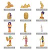 WONWONTOYS 12PCS Egyptian Figurines Set Egypt Pyramids Toys for Kids Egyptian Party Decorations Supplies Figures Egyptian Toys for Projects