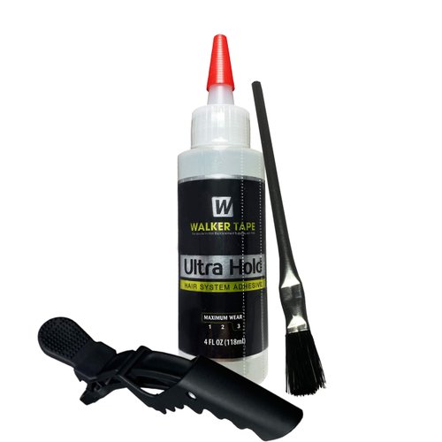 Ultra Hold Hair System Adhesive 4oz Nozzle Top with Brush Applicator Perfect for Wig Glue and Hai...