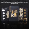 Joyoldelf Cool Black Playing Cards, Waterproof Poker with Dollar Pattern, Black-Gold Foil Cards with Box, Great for Magic & Party