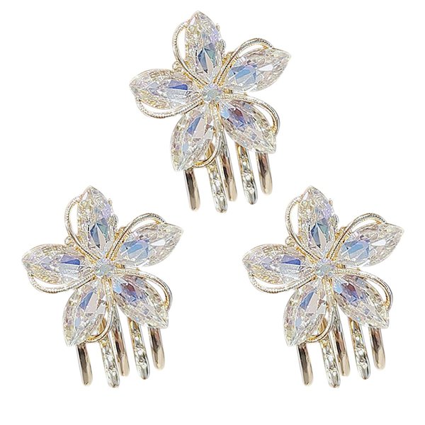 3pcs Flower Hair Clip Small Hair Clasp Hair Claw Clip Flower Hair Claw Flower Claw Clips Lady Headdress Hair Clasp Ornament Small Claw Clamps Flower Hair Clasp Flower Claw Clamp