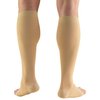 Truform Short Length 30-40 mmHg Compression Stockings for Men and Women, Reduced Length, Open Toe, Beige, Small