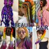 mdgfge Braiding Hair Pre Stretched Box Braids Braiding Hair Synthetic Colorful Rainbow 4 Tone Twist Hair Extensions Jumbo Braid Synthetic Crochet Braiding for Women Girls (2 Pcs)