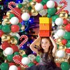 Christmas Balloons Garland Arch Kit,123pcs Red Green White and Gold for Christmas Xmas New Year Decor Party Supplies
