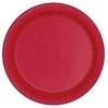 Ruby Red Solid Round Dinner Paper Plates - 9" (Pack of 8) - Vibrant Party Plates for Appetizing Treats - Perfect for Birthdays & Events