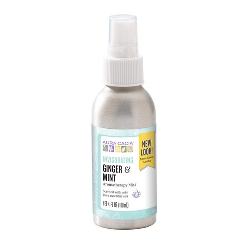 Aura Cacia Room and Body Mist, Invigorating Ginger and Mint, 4 Fluid Ounce