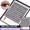 Bodermincer 20D 8-20mm To Choose 8-10-12-14mm MIX/14-16-18-20mm MIX rofessional Makeup Individual Cluster Eyelashes Grafting Fake False Eyelashes Eyelash Extension Individual Eyelash Bunche (20D-16mm)