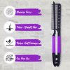 Herstyler Straightening Comb for Hair - Flat Iron Comb for Great Tresses - Hair Straightener Comb with A Grip - Keratin Comb for Knotty Hair - Hot Iron Comb to Smooth Hair - Trendy Set of 2 - Purple