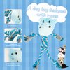 JMZDS&JL Dog Toys, Tough Dog Toys for Puppies and Small-Medium Dogs, Tug of War Dog Toy, Plush Stuffed Animals for Dogs, Rope Dog Toys for Teething and Chewing Fun.(Hippo)