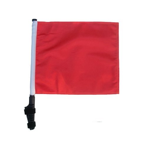 ORANGE Golf Cart Flag with SSP Flags EZ On & Off Bracket