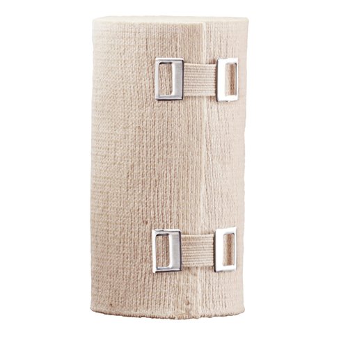 ACE 4 Inch Elastic Bandage with Clips, Beige, Comfortable design with soft feel, Wash and Reuse