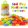 LovesTown 104PCS Magnetic Letters Numbers, Alphabet ABC 123 Fridge Magnets Plastic Educational Toy Set for Preschool Learning Spelling Counting Uppercase Lowercase Math Symbols for Toddlers Kids
