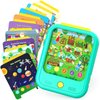 Kids Learning Tablet Educational Learning Pad for Toddlers 2-5 to Learn Alphabets, Numbers, Foods, Time, Music, Vehicles,Tablet Toy for Toddlers Ages 2 3 4 5 6 Years Old Green