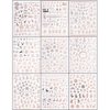 JMEOWIO 9 Sheets Christmas Nail Art Stickers Decals Self-Adhesive Pegatinas Uñas Navidad Rose Gold Winter Holiday Xmas Snowflake Nail Supplies Nail Art Design Decoration Accessories