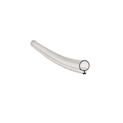 Gordon Glass Clear Vinyl Bulb Type Shower Door Seal Sweep, 3/16 inch fin Width, 3/32 inch Backing Width to use with Frameless or Framed Shower Doors, 84 inch Long