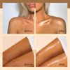 UCANBE 3 Pcs Face Body Glitter Liquid Highlighter Illuminator Dewy Drops with Makeup Brush, Makeup Sparkle Shine Luminizer Enhancer Body Shimmer Tint 50ml/1.69oz x 3 (3Pcs, Standard)