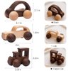 3PCS Wooden Baby Toys,Baby Grasping Toys Push Car Toys Montessori Toys Wooden Toy Vehicles,#2