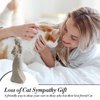 INLOMEM Cat Memorial Gifts, Cat Memorial Gifts for Loss of Cat, Pet Cat Remembrance Gifts, Cat Loss Sympathy Gift, Collectible Hand-Painted Cat Angel Figurine Statue for Cat Lovers (Granite)