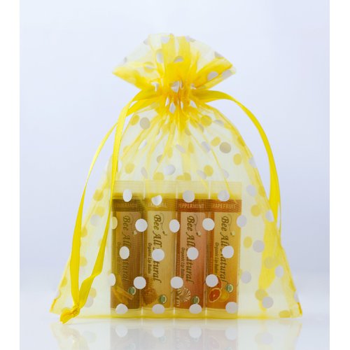 Bee All Natural Organic Lip Balm, .15 Ounces (Multi-Pack of Four)