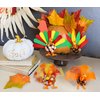 80UncleKimby 20 Sets Thanksgiving Turkey Craft Kit for Kids - Fall Pinecones DIY Arts and Crafts Set for Classroom Activities Supplies