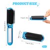 Mini Folding Compact Hair Brush with Mirror for Women and Girls, Massage and Pocket Comb for Travel, Gym, Purse, Swimming (Blue & Green)