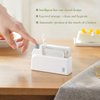Ryelea Dental Floss Pick Dispenser, Flosser Dispenser for On-The-go, Sealed Storage for More Hygienic Dental Cleaning, with 40 Count Professional Clean Flossers (White)