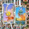 Atesswy Egyptian Art Nouveau Tarot, A Egyptian-Themed Tarot Deck: Ancient Wisdom Meets Art Nouveau Elegance, 78 Tarot Cards, Pocket Edition: 4.06" x 2.36" (103mm x 60mm)