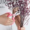 Jasni Garden Pruning Shears Scissors with Comfort Grip Handle, Premium Steel Professional Floral Scissors, Perfect for Arranging Flowers, Pruning, Trimming Plants, Gardening Tool (Pink)