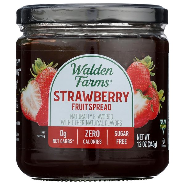 Walden Farms Strawberry Fruit Spread 12 oz Jar (6 Pack) - Naturally Flavored - 0g Net Carbs - Kosher Certified - Great on Muffins - Pancakes - Salad - Dipping - Toppings and Many More