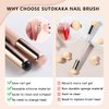 2 Pcs Silicone Nail Brush Ombre Nail Brush, Reusable Silicone Head Acrylic Nail Gradient Painting Brush, Chrome Nail Powder Applicator Brushes for Resin Nail Art Tools