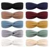 DRESHOW 10 Pack Headbands for Women Criss Cross Vintage Head Wrap Boho Headband Twisted Elastic Hair Accessories