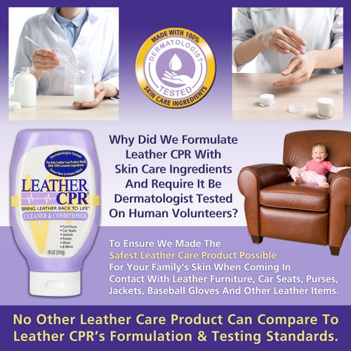Leather CPR | 2-in-1 Leather Cleaner & Leather Conditioner | Cleans, Restores & Protects Furniture, Car Seats, Purses, Shoes, Saddles, Jackets & Auto