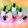 RARJSM Gel Nail Polish Set 6Pcs Pastel Gel Polish Rainbow Colors Kit Soak off UV Spring Summer Ice Cream Varnish Nail Art Salon Manicure at Home(Pink Orange Yellow Green Blue Purple)