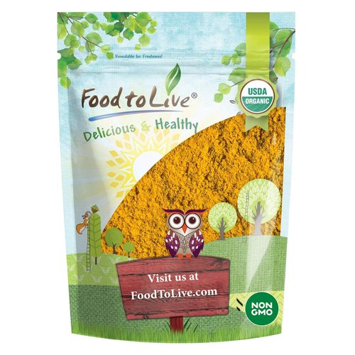 Organic Turmeric Powder, 2 Pounds – Non-GMO, Finely Ground Turmeric Root, Pure, Kosher, Vegan, Bulk. Fragrant Spice. Great for Asian, Middle East Dishes, Spice Blends, Beverages.