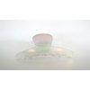 Generic Clear frosted white spotted Iridescent hair claw clip for fine thin hair