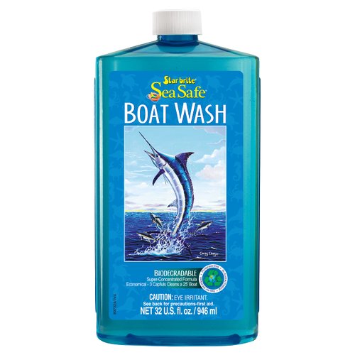 STAR BRITE Sea Safe Boat Wash - Super Concentrated - Instantly Remove Dirt, Grime, Salt Deposits & More Without Removing Wax or Polish 32 Oz (089732PW)