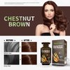 Herbishh Hair Color Shampoo 10 Sachet +1 Argan Hair Mask Pouch | 3 in 1 Hair Dye | PPD Free | Easy to Use | Gray Coverage | Travel Size | Available in 6 Colors | (Chestnut Brown)
