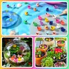 Qunclay Mini Resin Duck with Sunglasses Tiny Ducks Bulk Tiny Colorful Duck Figures Miniature Dollhouse Accessories DIY Craft Toys for Birthday Gift Micro Fairy Landscape Aquarium Potted (150 Pcs)