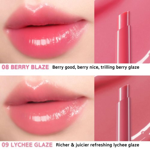 BBIA Over Glaze Stick - Lip Plumping Gloss Melting Balm Lipstick, Intensive Volume Up, High Shine & Glossy, Ultra Watery Moisturizing & Volumizing, Glowy Texture, Korean Lip Makeup (08 BERRY GLAZE)