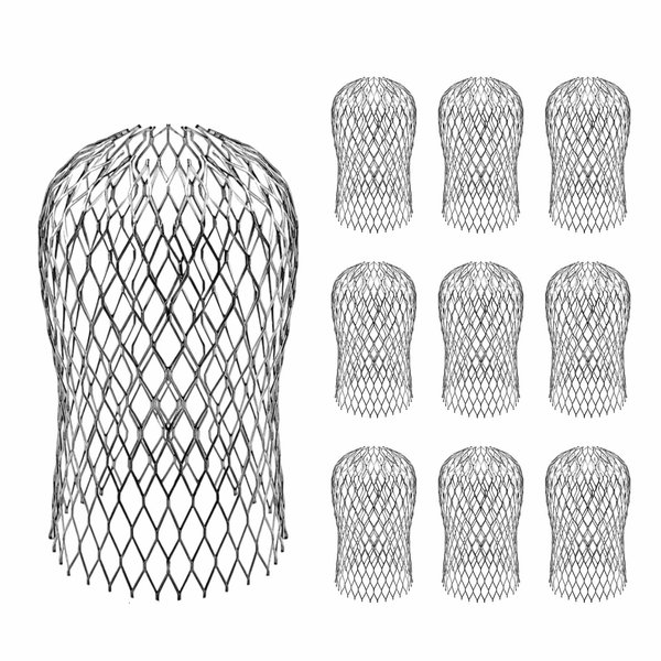 Fyjbnh 10 Pack Gutter Guards - 3.5 Inch Gutter Downspout Guard, Expandable Aluminium Filter Strainers for Blocking Leaves and Debris, Gutter Strainer Protectors